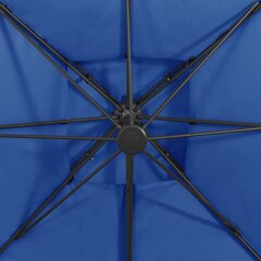 vidaXL konsooldisainiga päikesevari, 300x300 cm, taevasinine hind ja info | Päikesevarjud, markiisid ja alused | kaup24.ee