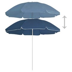 vidaXL päikesevari teraspostiga, sinine, 180 cm hind ja info | Päikesevarjud, markiisid ja alused | kaup24.ee