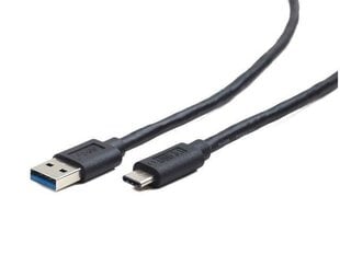 Коммуникационный кабель Gembird USB 3.0 для type-C (AM / CM), 1,8 м, черный цена и информация | Кабели и провода | kaup24.ee