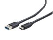 Sidekaabel Gembird USB 3.0, sobib type-C (AM/CM), 1,8 m, must цена и информация | Kaablid ja juhtmed | kaup24.ee