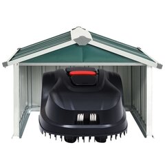 vidaXL robotmuruniiduki kuur, 92x97x63 cm, tsingitud teras, roheline цена и информация | Зонты, маркизы, стойки | kaup24.ee