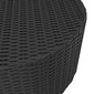 vidaXL teelaud, must, 68x68x30 cm, polürotang hind ja info | Aialauad | kaup24.ee