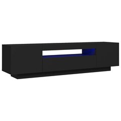 vidaXL telerialus LED-tuledega, must, 160 x 35 x 40 cm hind ja info | TV alused | kaup24.ee