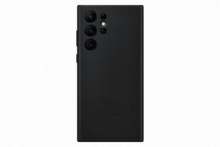 Leather Cover for Samsung Galaxy S22 Ultra, черный цена и информация | Чехлы для телефонов | kaup24.ee