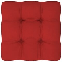 vidaXL euroalustest diivani padi, punane 80 x 80 x 10 cm цена и информация | Подушки, наволочки, чехлы | kaup24.ee