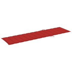 vidaXL lamamistooli padi, punane, 200 x 50 x 3 cm, kangas hind ja info | Toolipadjad ja -katted | kaup24.ee