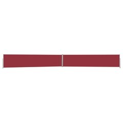 vidaXL lahtitõmmatav terrassi külgsein, 140 x 1200 cm, punane hind ja info | Päikesevarjud, markiisid ja alused | kaup24.ee