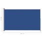 vidaXL lahtitõmmatav terrassi külgsein, 220 x 300 cm, sinine hind ja info | Päikesevarjud, markiisid ja alused | kaup24.ee