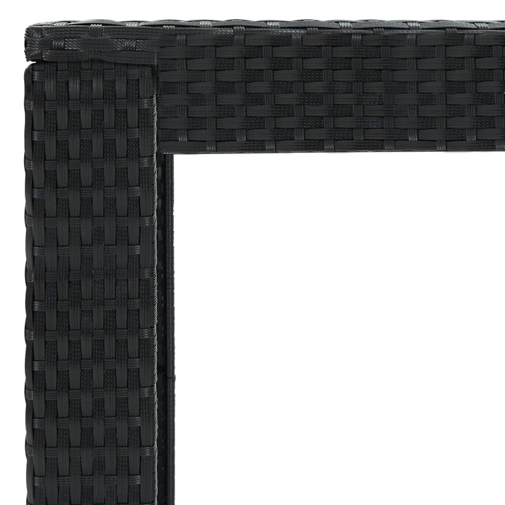 vidaXL aia baarilaud, must, 100 x 60,5 x 110,5 cm, polürotang hind ja info | Aialauad | kaup24.ee