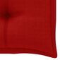 vidaXL aiapink punase padjaga, 112 cm, toekas tiikpuu hind ja info | Aiapingid | kaup24.ee