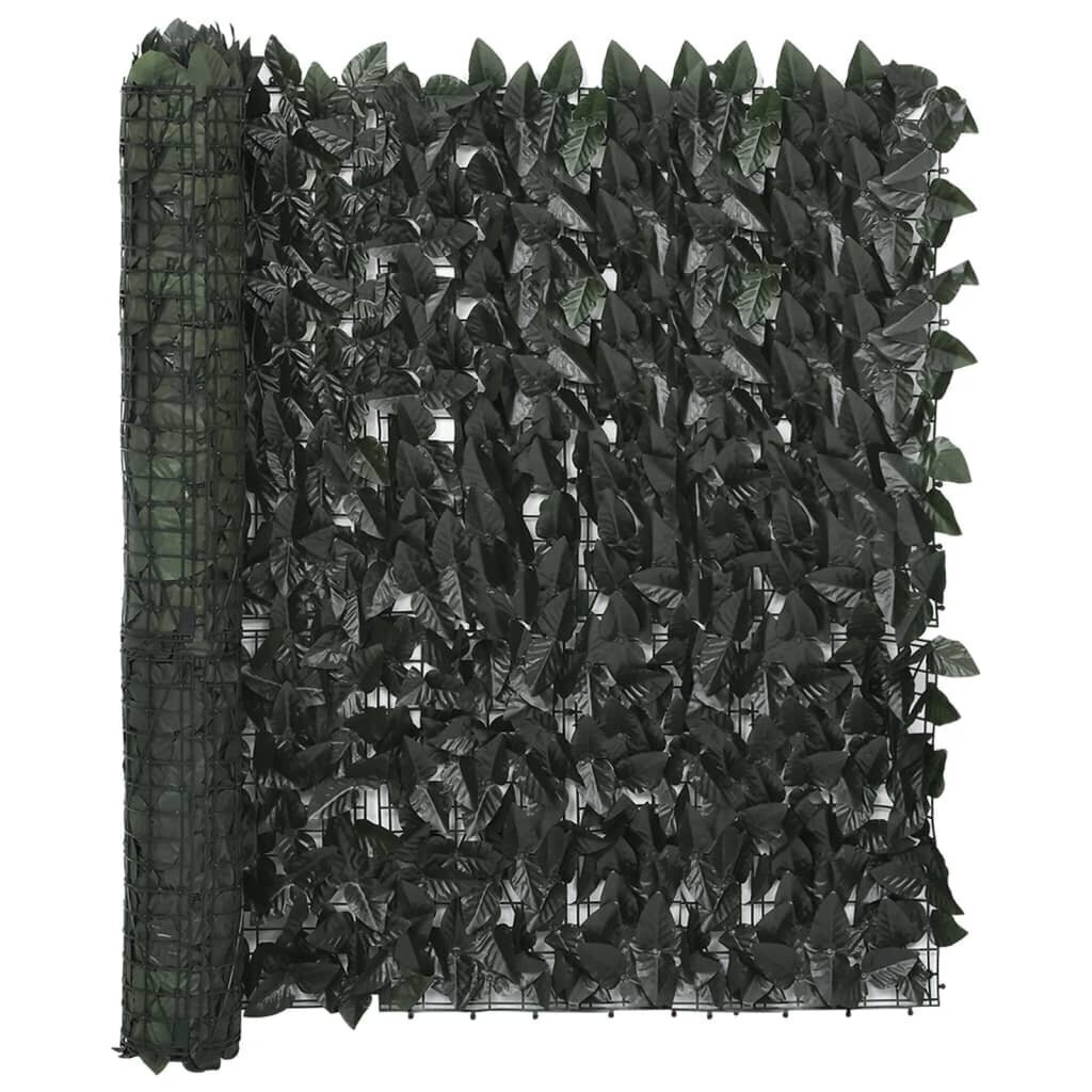 vidaXL rõdusirm, tumerohelised lehed, 500 x 100 cm hind ja info | Päikesevarjud, markiisid ja alused | kaup24.ee