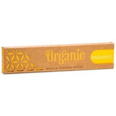 Палочки благовоний Sandalwood Masala Organic, 15 г цена и информация | Домашние ароматы с палочками | kaup24.ee