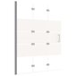 vidaXL volditav dušinurk, ESG-klaas, 100 x 140 cm, valge hind ja info | Dušikabiinide uksed ja seinad | kaup24.ee