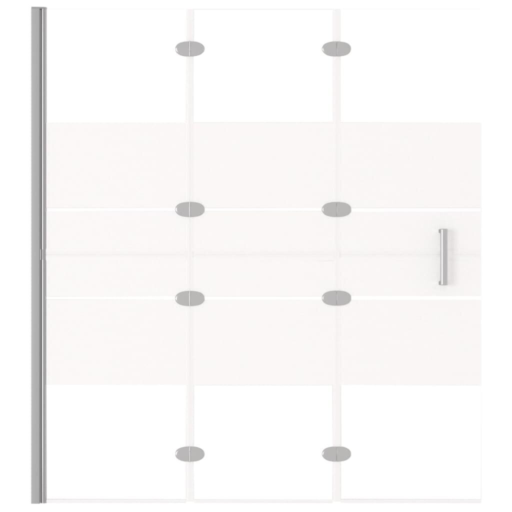 vidaXL volditav dušinurk, ESG-klaas, 120 x 140 cm, valge hind ja info | Dušikabiinide uksed ja seinad | kaup24.ee