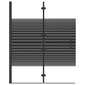 vidaXL volditav dušinurk, ESG-klaas, 100 x 140 cm, must hind ja info | Dušikabiinide uksed ja seinad | kaup24.ee