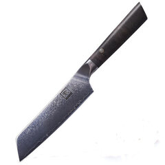 Японский нож из дамасской стали Oleio Zayiko, Profi, Santoku, 16 см цена и информация | Ножи и аксессуары для них | kaup24.ee