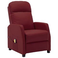 Массажное кресло с откидной спинкой, темно-красное цена и информация | Кресла | kaup24.ee