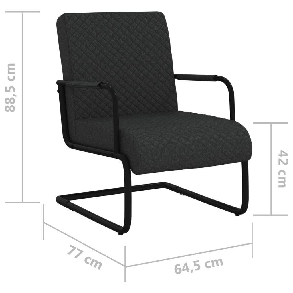 vidaXL vetruvate jalgadega tool, must, kunstnahk hind ja info | Tugitoolid ja tugitoolvoodid | kaup24.ee