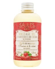 Питательное массажное масло STRAWBERRIES AND CREAM Saules Fabrika, 200 мл цена и информация | Массажные масла | kaup24.ee