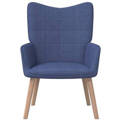 Кресло для отдыха с табуреткой, 67x59x77 см, синее цена и информация | Кресла | kaup24.ee