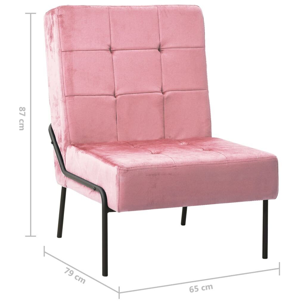 vidaXL puhketool, 65 x 79 x 87 cm, roosa, samet цена и информация | Tugitoolid ja tugitoolvoodid | kaup24.ee
