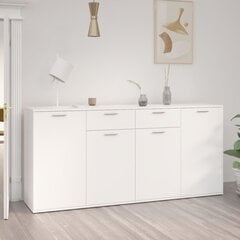 vidaXL puhvetkapp, valge, 160 x 36 x 75 cm, puitlaastplaat hind ja info | Elutoa väikesed kapid | kaup24.ee