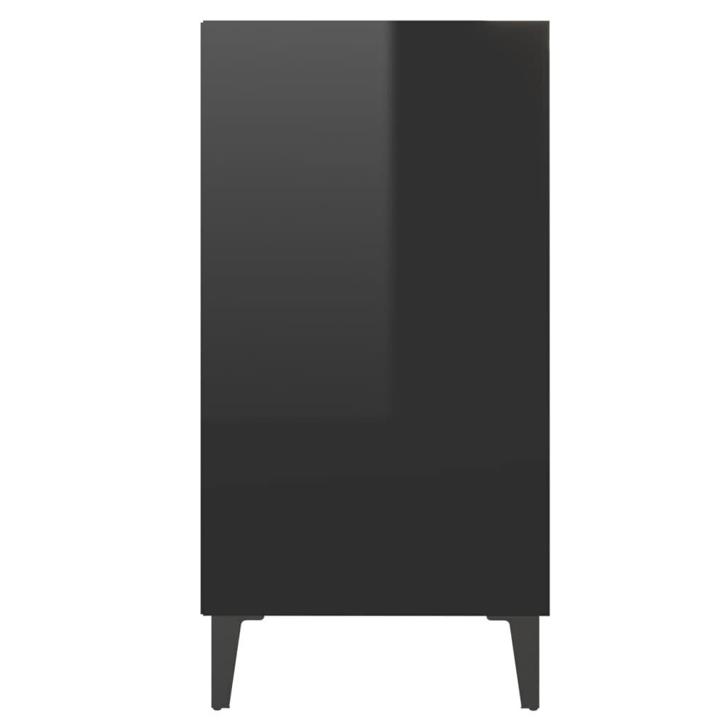 vidaXL puhvetkapp kõrgläikega must 57x35x70 cm, puitlaastplaat hind ja info | Elutoa väikesed kapid | kaup24.ee