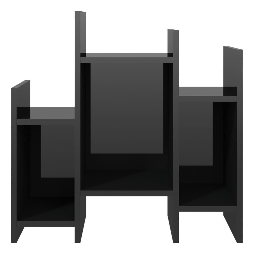 vidaXL kummut, kõrgläikega must, 60 x 26 x 60 cm, puitlaastplaat hind ja info | Elutoa väikesed kapid | kaup24.ee