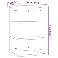 vidaXL kummut, betoonhall, 35x35x55 cm, puitlaastplaat hind ja info | Elutoa väikesed kapid | kaup24.ee