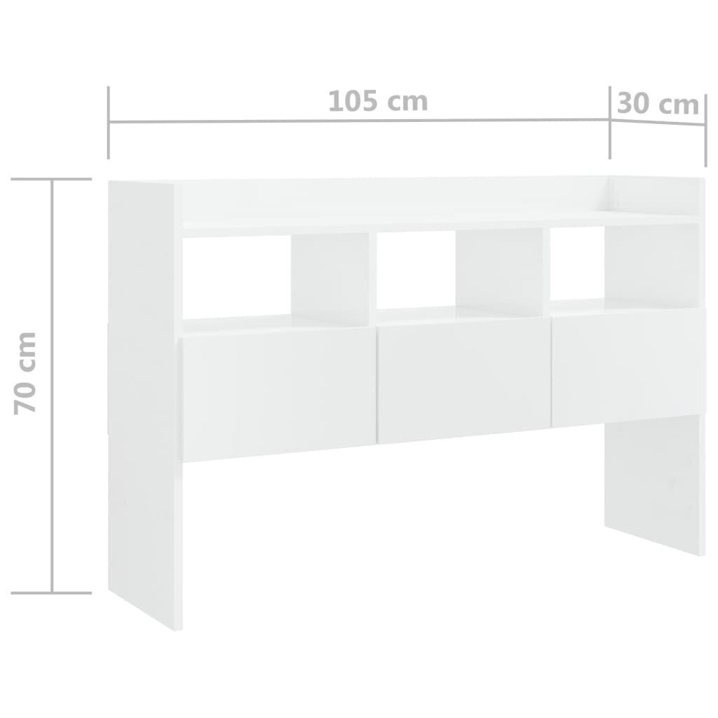 Külgkapp, 105x30x70 cm, valge hind ja info | Elutoa väikesed kapid | kaup24.ee