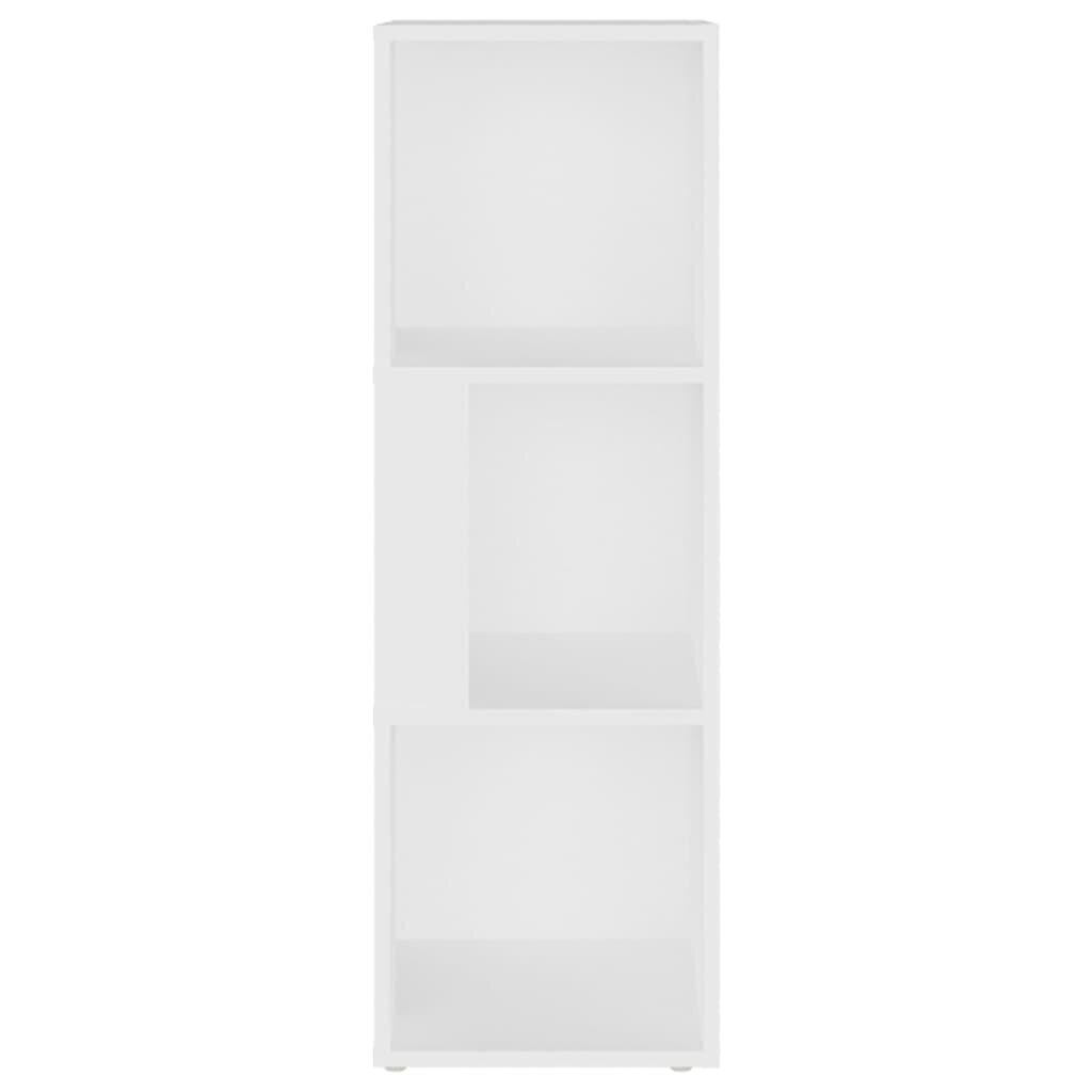 vidaXL nurgakapp, valge, 33 x 33 x 100 cm, puitlaastplat hind ja info | Elutoa väikesed kapid | kaup24.ee