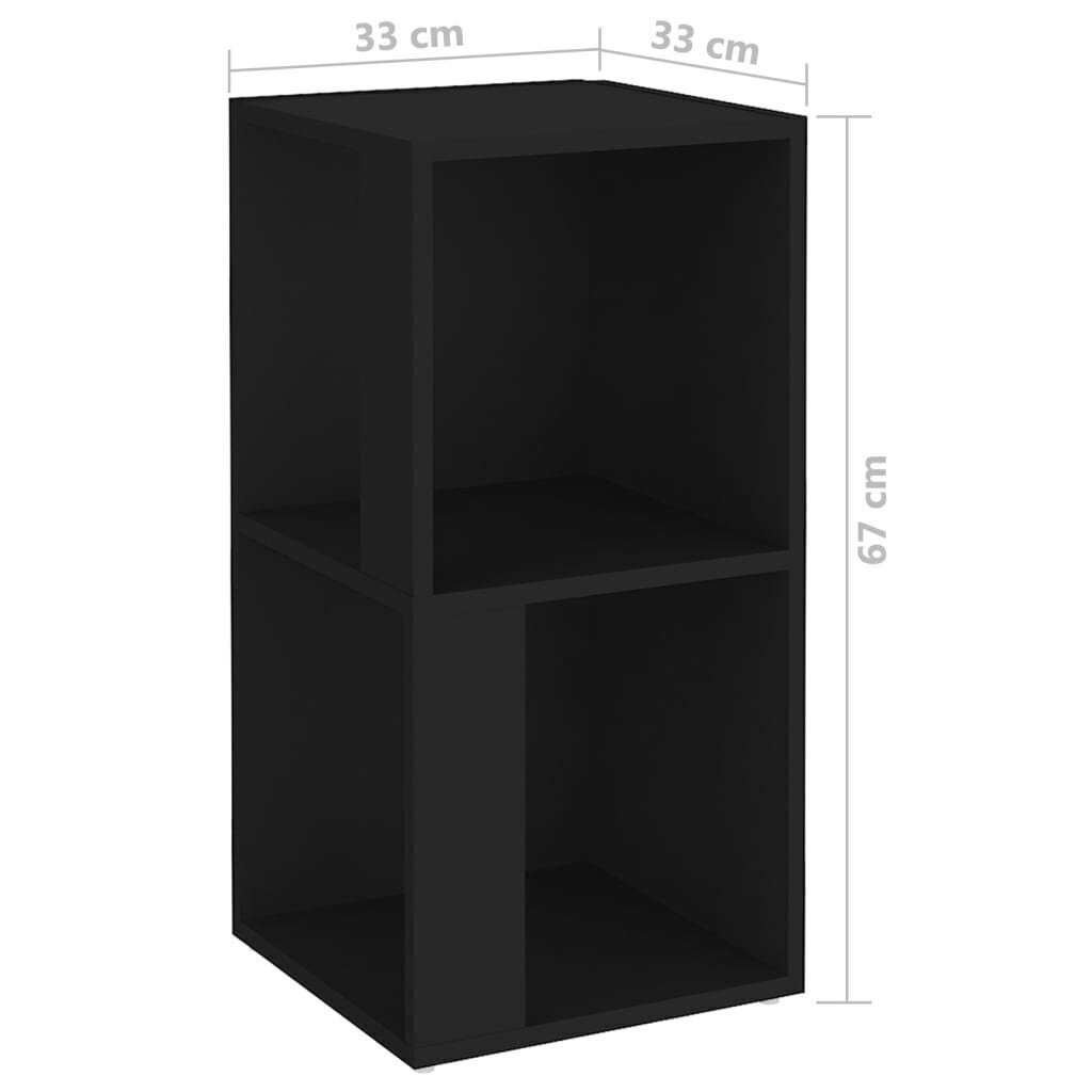 vidaXL nurgakapp, must 33 x 33 x 67 cm, puitlaastplat hind ja info | Elutoa väikesed kapid | kaup24.ee