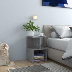 vidaXL öökapid 2 tk, betoonhall, 35 x 35 x 55 cm, puitlaastplaat цена и информация | Прикроватные тумбочки | kaup24.ee