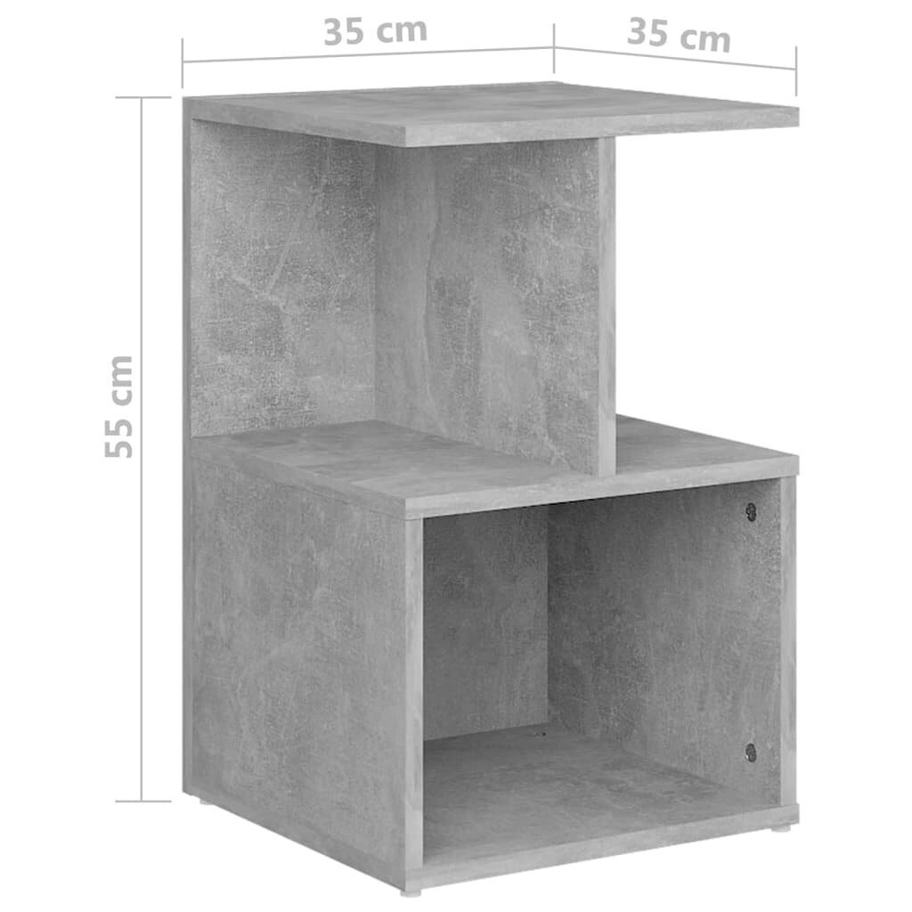 vidaXL kummut, betoonhall, 35 x 35 x 55 cm, puitlaastplaat hind ja info | Öökapid | kaup24.ee