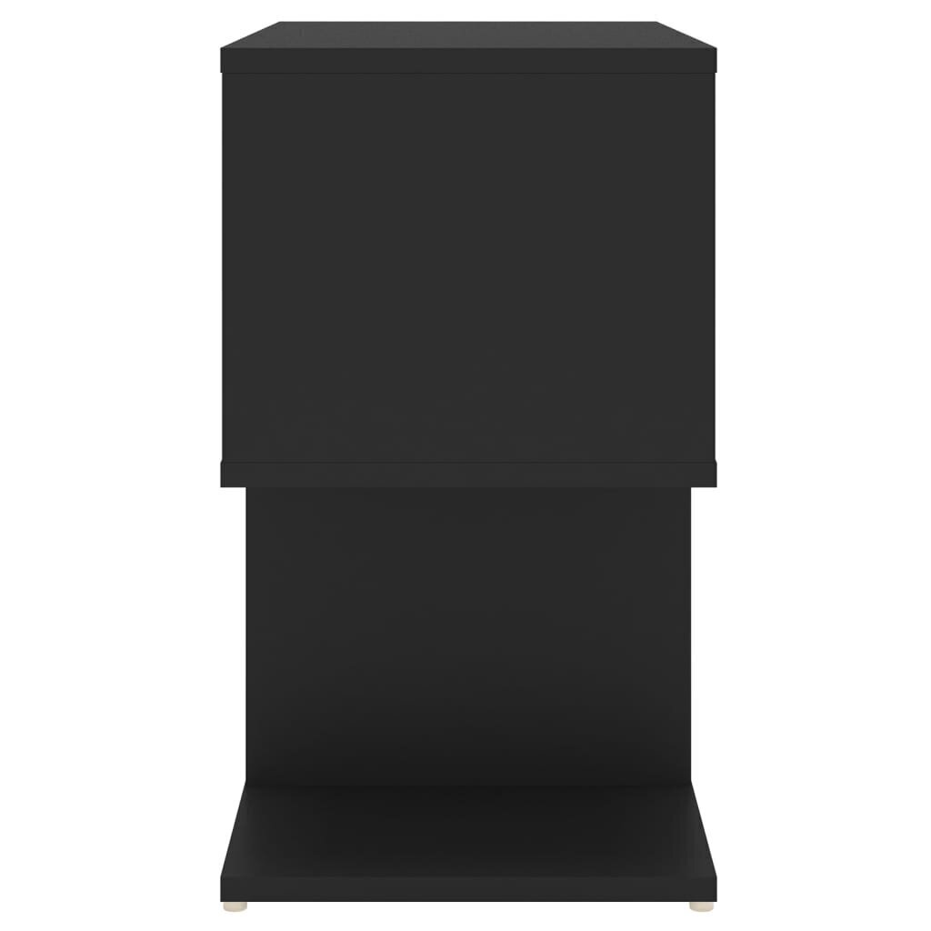 vidaXL öökapp, must, 50 x 30 x 51,5 cm, puitlaastplaat hind ja info | Öökapid | kaup24.ee