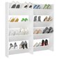 vidaXL seina kingakapid 4 tk, valge, 60 x 18 x 60 cm, puitlaastplaat hind ja info | Jalatsikapid, jalatsiriiulid | kaup24.ee