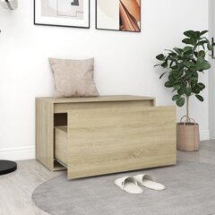 vidaXL esikupink 80 x 40 x 45 cm, Sonoma tamm, puitlaastplaat цена и информация | Полки для обуви, банкетки | kaup24.ee