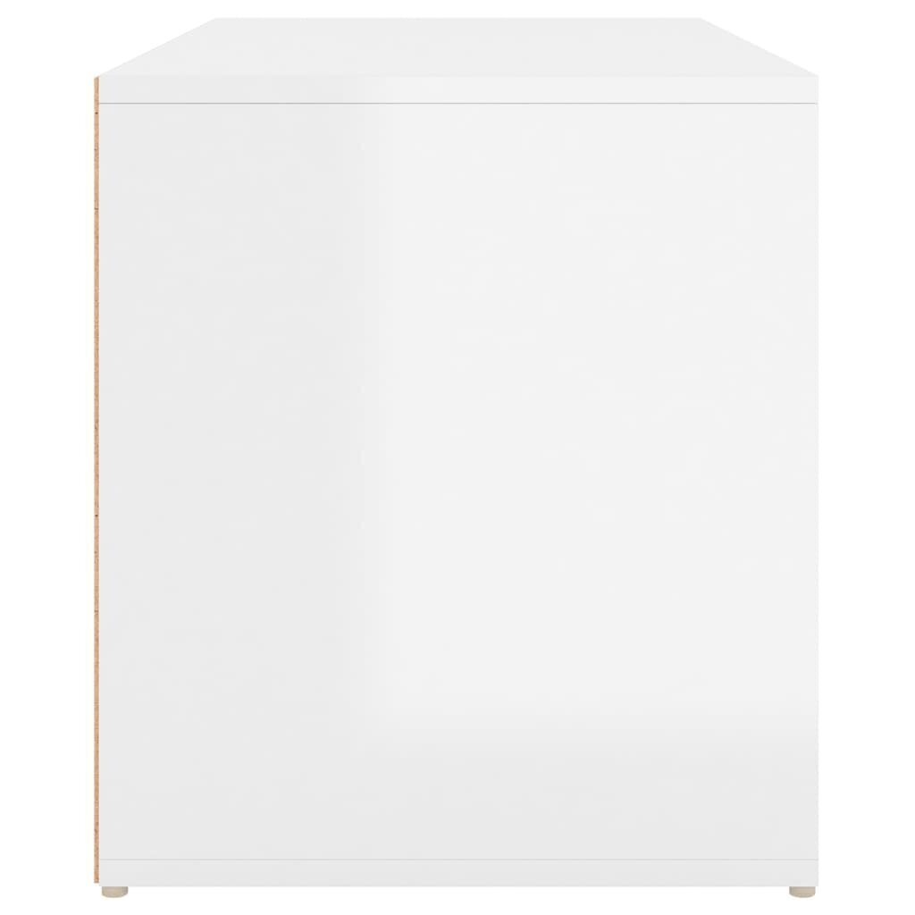 vidaXL esikupink 80 x 40 x 45 cm, kõrgläikega valge, puitlaastplaat hind ja info | Jalatsikapid, jalatsiriiulid | kaup24.ee