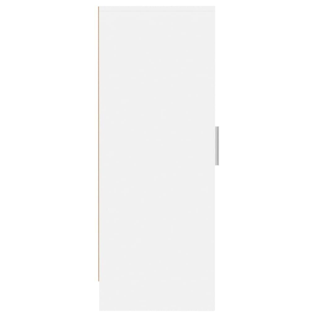vidaXL kingakapp, valge, 32 x 35 x 92 cm, puitlaastplaat цена и информация | Jalatsikapid, jalatsiriiulid | kaup24.ee