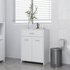 vidaXL vannitoakapp valge 60 x 33 x 80 cm puitlaastplaat цена и информация | Шкафчики для ванной | kaup24.ee