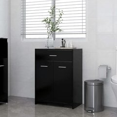 vidaXL vannitoakapp must 60 x 33 x 80 cm puitlaastplaat цена и информация | Шкафчики для ванной | kaup24.ee