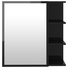 vidaXL peeglikapp kõrgläikega must 62,5x20,5x64 cm puitlaastplaat hind ja info | Vannitoakapid | kaup24.ee