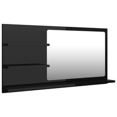 vidaXL vannitoa peeglikapp must 90x10,5x45 cm puitlaastplaat hind ja info | Vannitoakapid | kaup24.ee