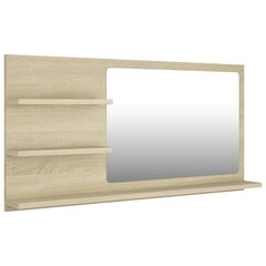 vidaXL vannitoa peegel, Sonoma tamm, 90 x 10,5 x 45 cm, puitlaastplaat цена и информация | Шкафчики для ванной | kaup24.ee