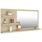 vidaXL vannitoa peegel, Sonoma tamm, 90 x 10,5 x 45 cm, puitlaastplaat цена и информация | Vannitoakapid | kaup24.ee