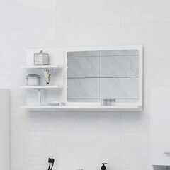 vidaXL vannitoa peeglikapp valge 90x10,5x45 cm puitlaastplaat hind ja info | Vannitoakapid | kaup24.ee