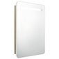 vidaXL LED-idega vannitoa peegelkapp, valge ja tamm, 60 x 11 x 80 cm цена и информация | Vannitoakapid | kaup24.ee