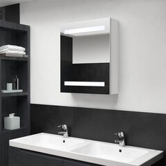 LED valgustusega peegel vannitoakapp, 50x14x60 cm, valge hind ja info | Vannitoakapid | kaup24.ee