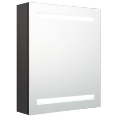 vidaXL LED vannitoa peegelkapp, antratsiithall, 50 x 14 x 60 cm цена и информация | Шкафчики для ванной | kaup24.ee