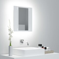 vidaXL LED-peeglikapp valge 40x12x45 cm цена и информация | Шкафчики для ванной | kaup24.ee